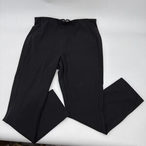 ANTHROPOLOGIE Essential Slim Pant Size 12 Black Ankle Stretch Back Zip Slim Leg